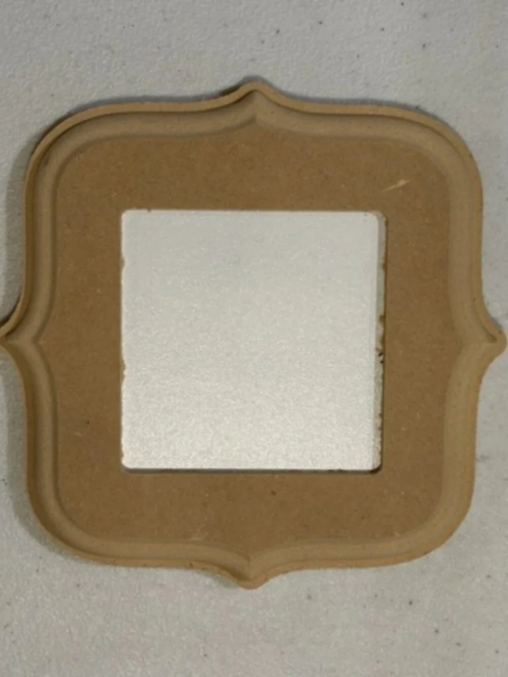 NEW TWO (2) Unfinished Square Decorative Curved Bracket MDF Craft Frames 5 1/2